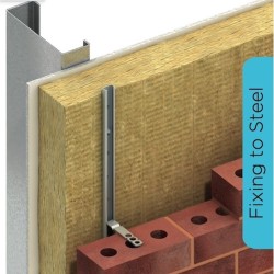 Ancon 25/14 Stainless Steel Channel - 2700mm Length - To Fix An Outer Leaf Of Brickwork Through Insulation To Steel Frame Or Concrete
