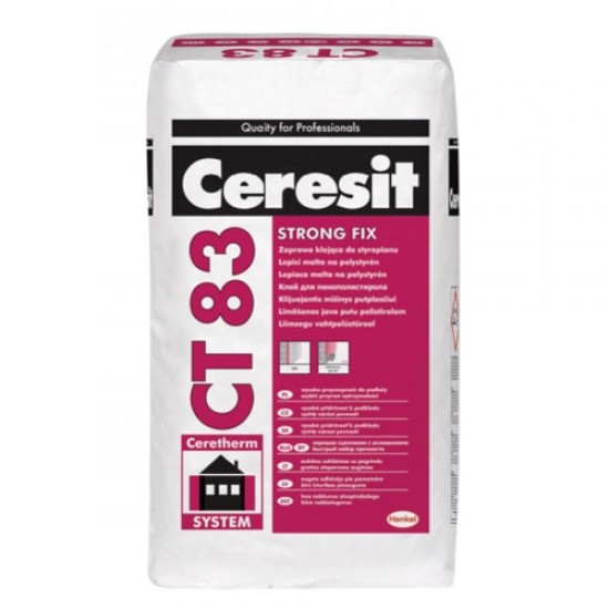 25kg Ceresit CT83 Strong Fix Adhesive Mortar for Expanded Polystyrene Boards 25kg Ceresit CT83 Strong Fix Adhesive Mortar for Expanded Polystyrene Boards
