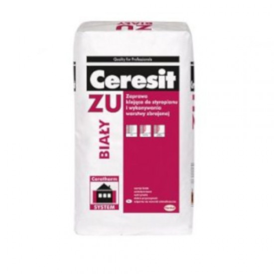 Ceresit ZU White Polystyrene and Reinforced Mesh Adhesive - Base Coat Render - 25kg Ceresit ZU White Polystyrene and Reinforced Mesh Adhesive - Base Coat Render - 25kg