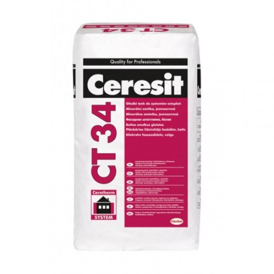 Ceresit CT34 Smooth Mineral Render - White Ceresit CT34 Smooth Mineral Render - White