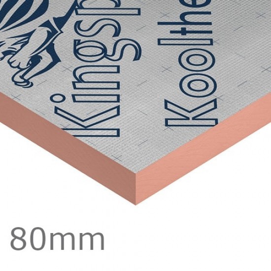 80mm Kingspan Kooltherm K15 Rainscreen Board - 1200mm x 2400mm - (pack of 4)