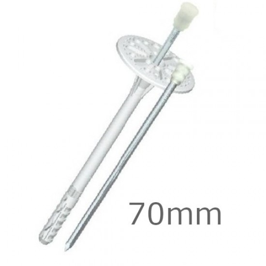 70mm LMX10 External Wall Insulated Render Board Fixing with Metal Pin - Pack of 200. 70mm LMX10 External Wall Insulated Render Board Fixing with Metal Pin - Pack of 200.