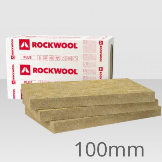 100mm Rockwool Frontrock Plus Dual Density External Wall Insulation Slab - 1000mm x 600mm (pack of 3)