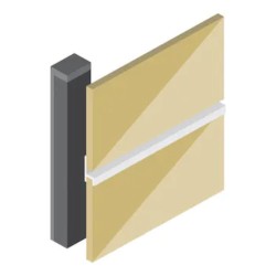 Aluminium Rockpanel Profile A - Chair Profile - 3055mm Length