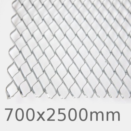 8X2 Stainless Steel Expanded Metal Lath Sheet - Render Reinforcing Mesh - 700mm x 2500mm