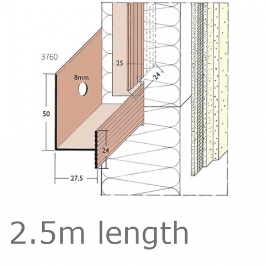 PVC Rail System Support Track - length 2.5m (pack of 25). PVC Rail System Support Track - length 2.5m (pack of 25).