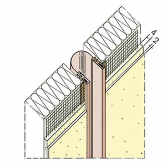 6mm Expansion Joint Profile PVC - length 2.5m (pack of 3).