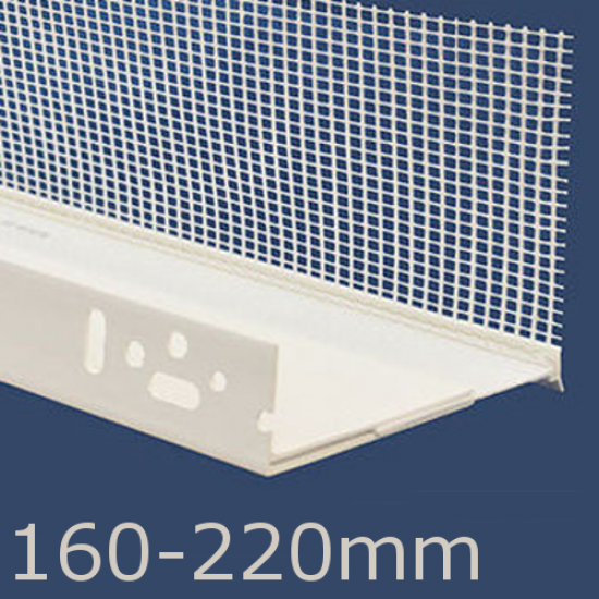 160 -220mm Adjustable PVC Base Profile - 2m length (pack of 10)