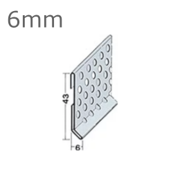 6mm Aluminium Full System Horizontal Joint Clip - length 2.5m (pack of 10).