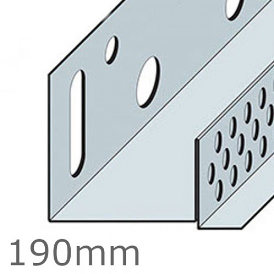 190mm Aluminium Brick Slip Base Profile - 2.5m length