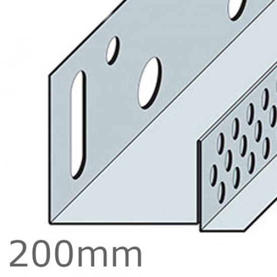 200mm Aluminium Brick Slip Base Profile - 2.5m length 200mm Aluminium Brick Slip Base Profile - 2.5m length