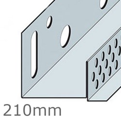 210mm Aluminium Brick Slip Base Profile - 2.5m length
