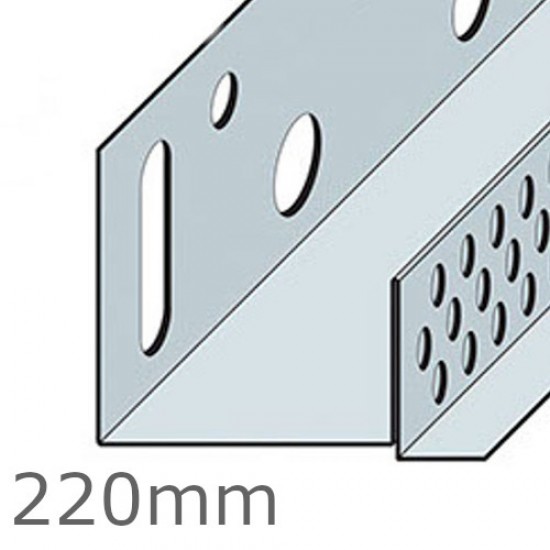 220mm Aluminium Brick Slip Base Profile - 2.5m length