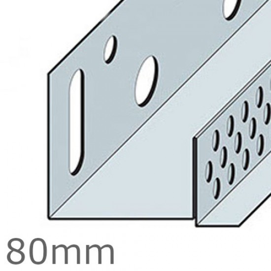80mm Aluminium Brick Slip Base Profile - 2.5m length (pack of 10)