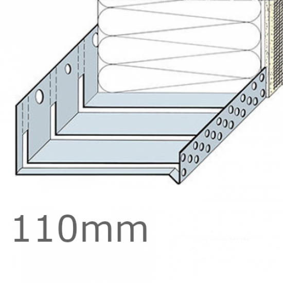 110mm Aluminium Flexible System Starter Track Profile - 2.5m length (pack of 5)