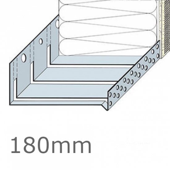180mm Aluminium Flexible System Starter Track Profile - 2.5m length