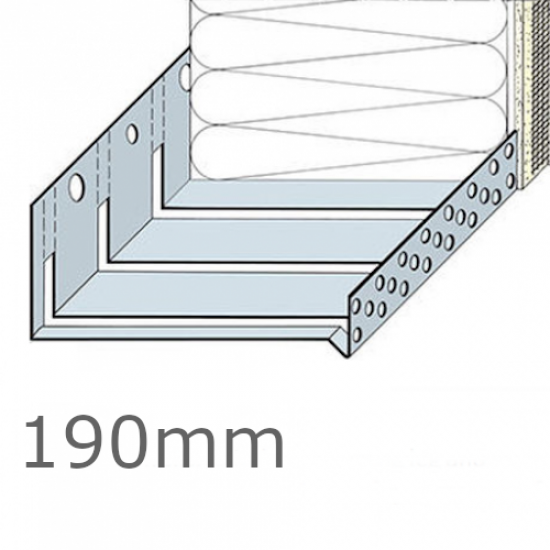 190mm Aluminium Flexible System Starter Track Profile - 2.5m length