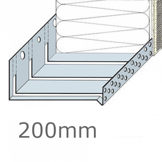 200mm Aluminium Flexible System Starter Track Profile - 2.5m length
