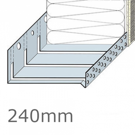 240mm Aluminium Flexible System Starter Track Profile - 2.5m length