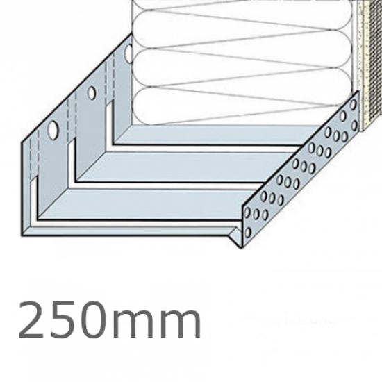 250mm Aluminium Flexible System Starter Track Profile - 2.5m length