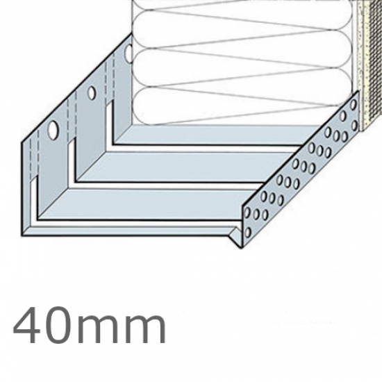 40mm Aluminium Flexible System Starter Track Profile - 2.5m length (pack of 5)