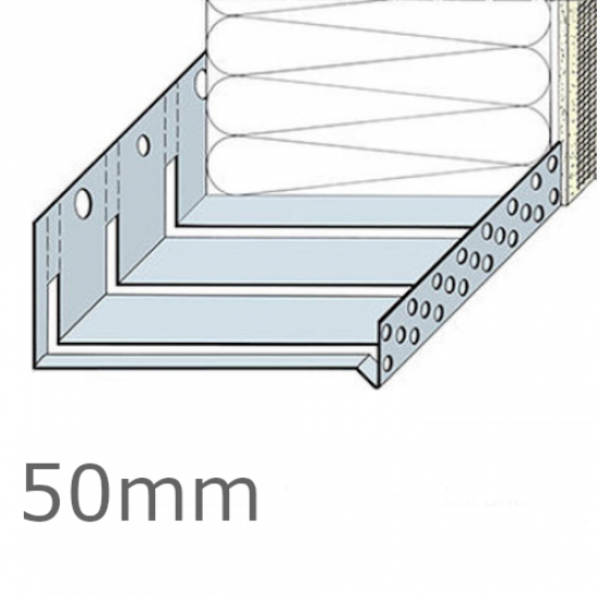 50mm Aluminium Flexible System Starter Track Profile - 2.5m length (pack of 5)
