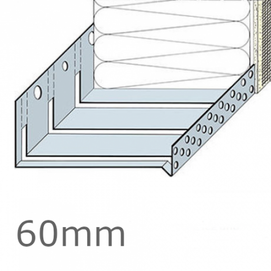 60mm Aluminium Flexible System Starter Track Profile - 2.5m length (pack of 5)