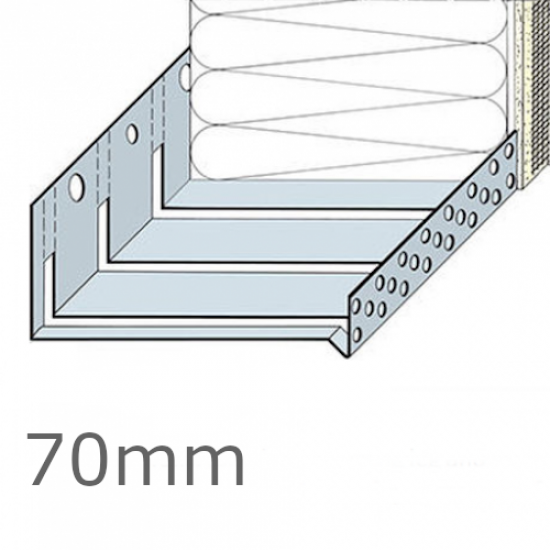70mm Aluminium Flexible System Starter Track Profile - 2.5m length (pack of 5)