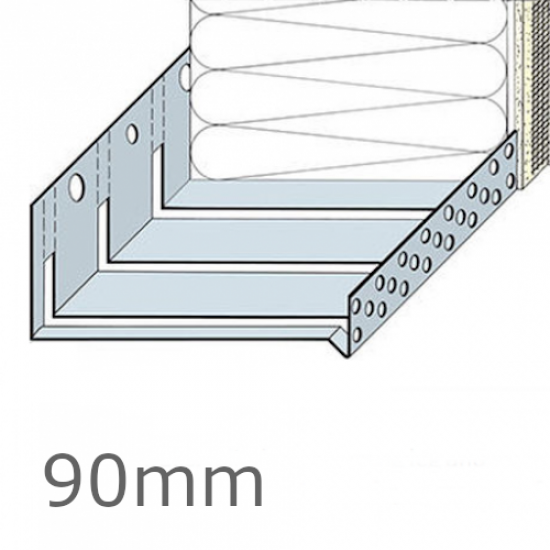 90mm Aluminium Flexible System Starter Track Profile - 2.5m length (pack of 5)