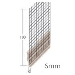 6mm PVC System Base Track Clip - Drip with Mesh - Length 2.5m (pack of 15).