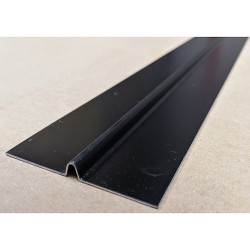 62mm x 6mm x 6mm Aluminium Black Finish Bird Beak Facade Joint Profile -  length of 2.5m - pack of 20