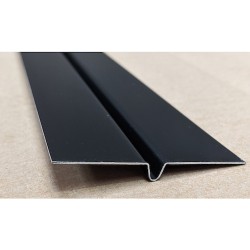 62mm x 6mm x 6mm Aluminium Black Finish Bird Beak Facade Joint Profile -  length of 2.5m - pack of 20