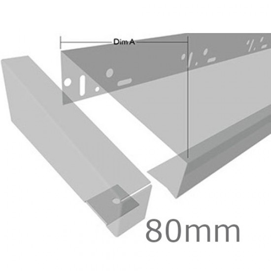 80mm Aluminium End Cap for Verge Trim Profiles