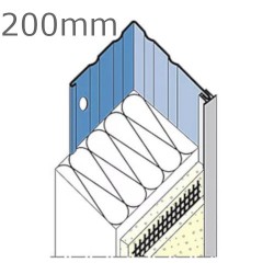 200mm Galvanised Steel Perforated Full System Stop Bead - length 2.5m.