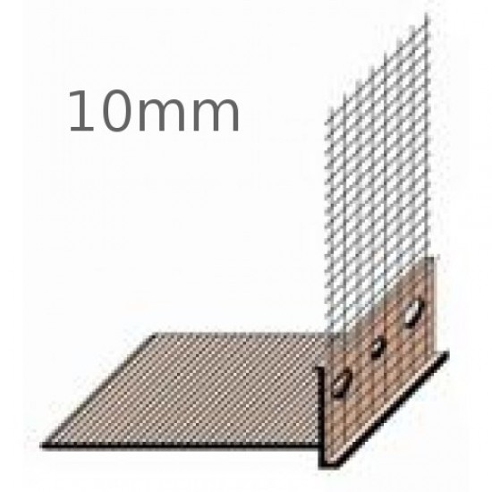 10mm PVC Base Profile with Mesh Wing - length 2m (pack of 15)