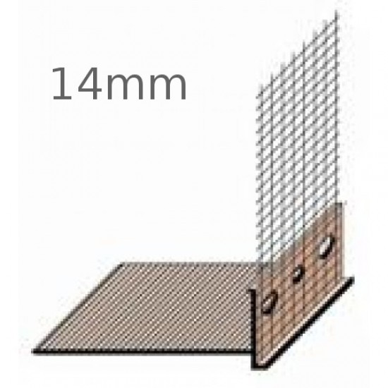 14mm PVC Base Profile with Mesh Wing - length 2m (pack of 15)