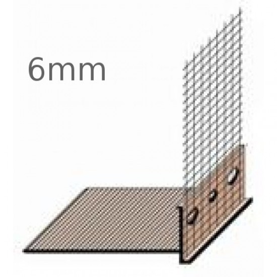 6mm PVC Base Profile with Mesh Wing - length 2m (pack of 15)