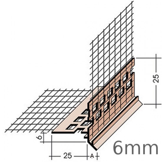 6mm PVC Balcony and Window Drip with Mesh - length 2.5m - pack of 10