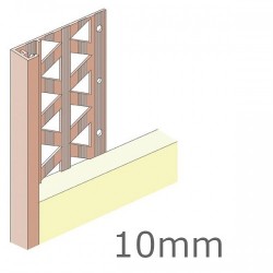 10mm Render Stop Bead PVC - 42mm Wing Length 2.5m (pack of 5).