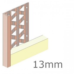 13mm Render Stop Bead PVC - 42mm Wing Length 2.5m (pack of 5).