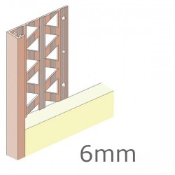6mm Render Stop Bead PVC - 25mm Wing Length 2.5m (pack of 5).