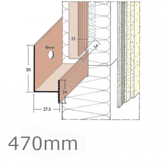 Aluminium Rail System Connector (pack of 100) - 470mm length.