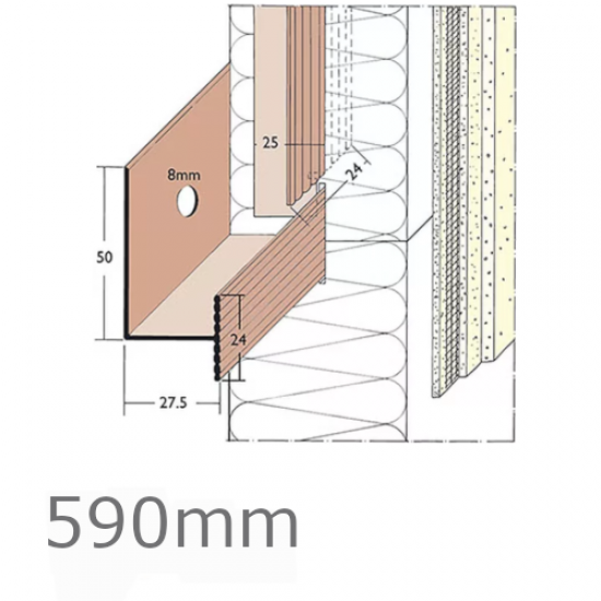 Aluminium Rail System Connector (pack of 50) - 590mm length. 