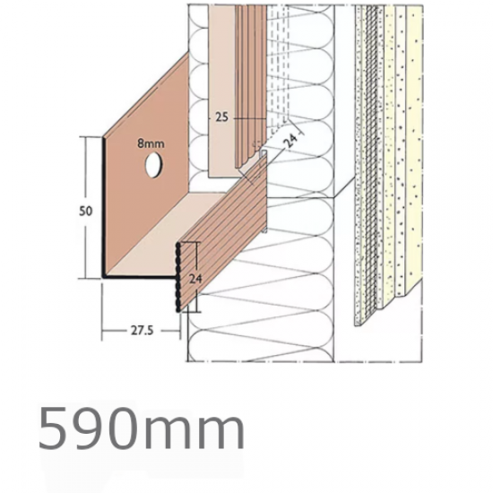 Aluminium Rail System Connector (pack of 50) - 590mm length.