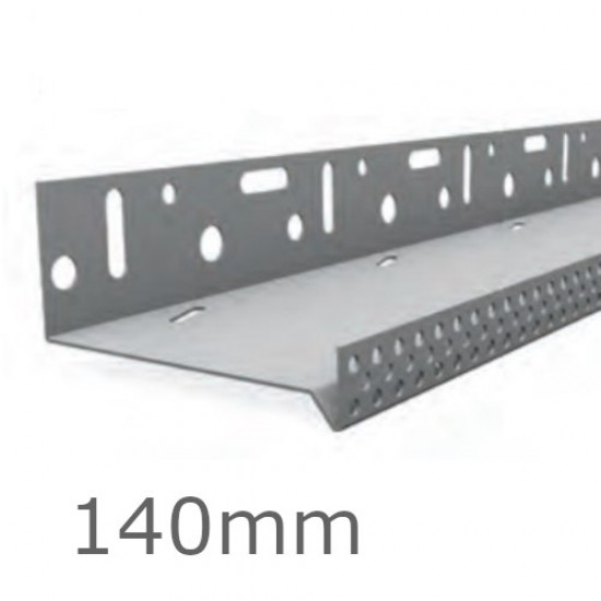 140mm Stainless Steel Base Track Profile - 2.5m length (pack of 6)