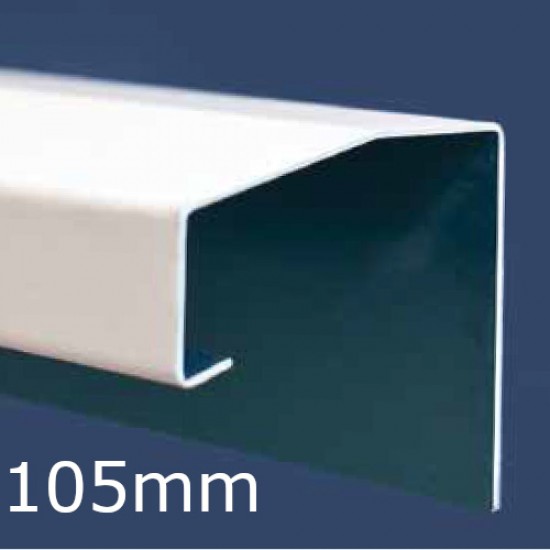 105mm Aluminium Undersill Flashing and Window Sill Extension (with Full End Caps - pair) - 2.5m Length.