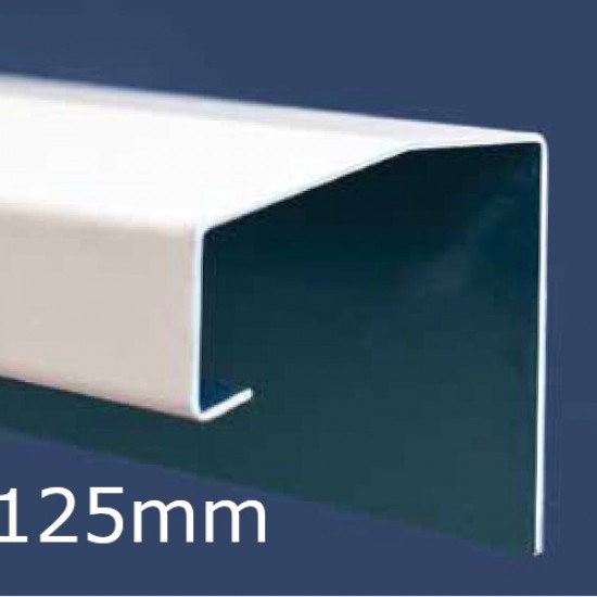 125mm Aluminium Undersill Flashing and Window Sill Extension (with Full End Caps - pair) - 2.5m Length.