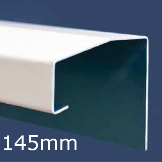 145mm Aluminium Undersill Flashing and Window Sill Extension (with Full End Caps - pair) - 2.5m Length.