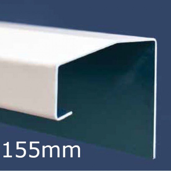 155mm Aluminium Undersill Flashing and Window Sill Extension (with Full End Caps - pair) - 2.5m Length.