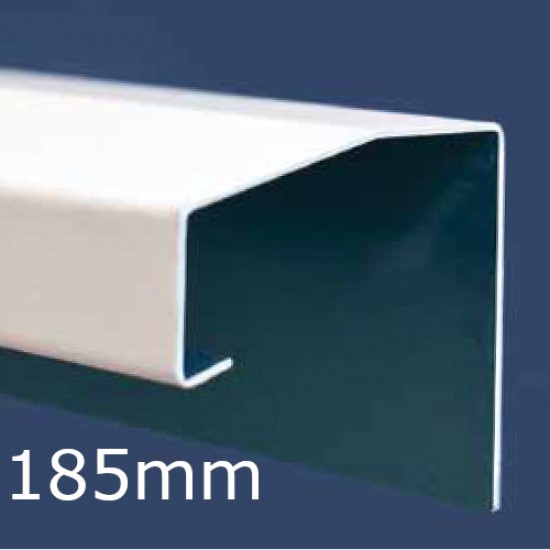 185mm Aluminium Undersill Flashing and Window Sill Extension (with Full End Caps - pair) - 2.5m Length.